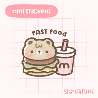 Fast Food Planner Sticker