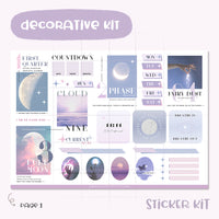 Purple Spiritual Decorative Photo Sticker Kit