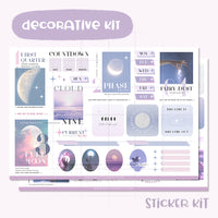 Purple Spiritual Decorative Photo Sticker Kit