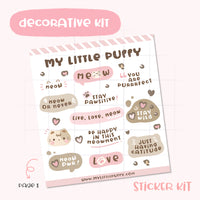 Stay Paw-sitive Planner Sticker Kit