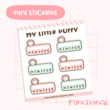 Cute Hand-drawn My Little Puffy Functional Planner Sticker- Task Tracker