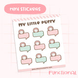 Cute Hand-drawn My Little Puffy Functional Planner Sticker- Speech Bubble