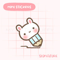 Bunny Pencil Planner Sticker
