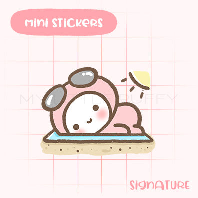 Sun Tan Lazy Planner Sticker
