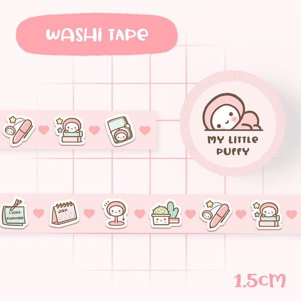 Cute Pink Planning Essential My Little Puffy Washi Tape