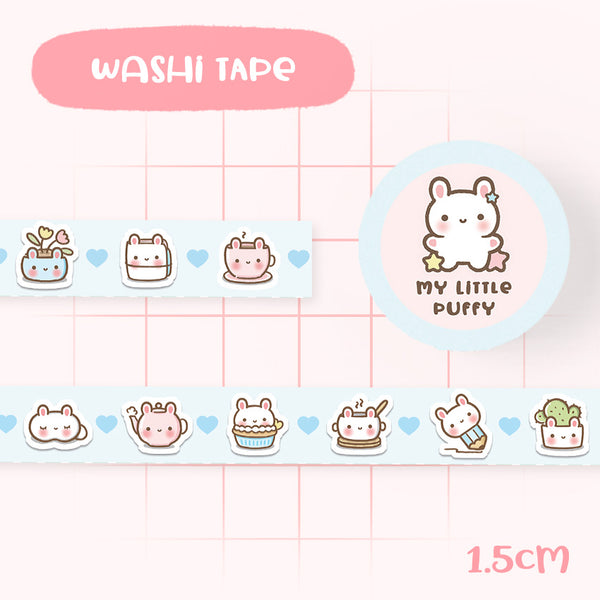 Cute Hand Drawn Bunny Washi Tape