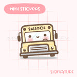 School Bus Bunny Planner Sticker