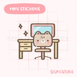 Work Desk Puffy Bear Planner Sticker