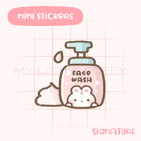 Bunny Face Wash Planner Sticker