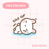 Crying Bunny Planner Sticker