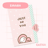 Cute Glitter Hearts Planner Divider Set