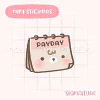 Payday Puffy Bear Planner Sticker