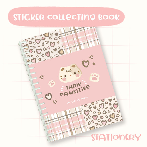 Puffy Cat Leopard Sticker Collecting Book