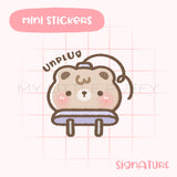 Unplugged Puffy Bear Planner Sticker