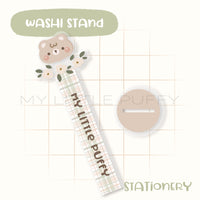 Puffy Bear Floral Washi Stand/Tower