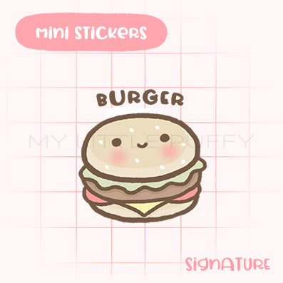 Cute Burger Planner Sticker