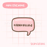Cancelled Planner Sticker