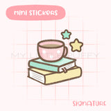 Cute Coffee And Books Planner Sticker