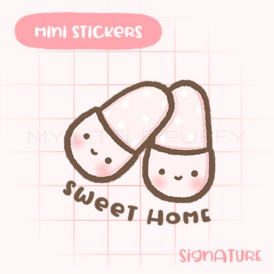 Cute Slippers Planner Sticker