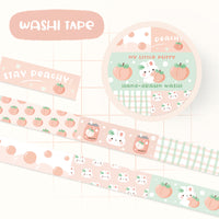 Cute Puffy Peach Bunny Washi Tape